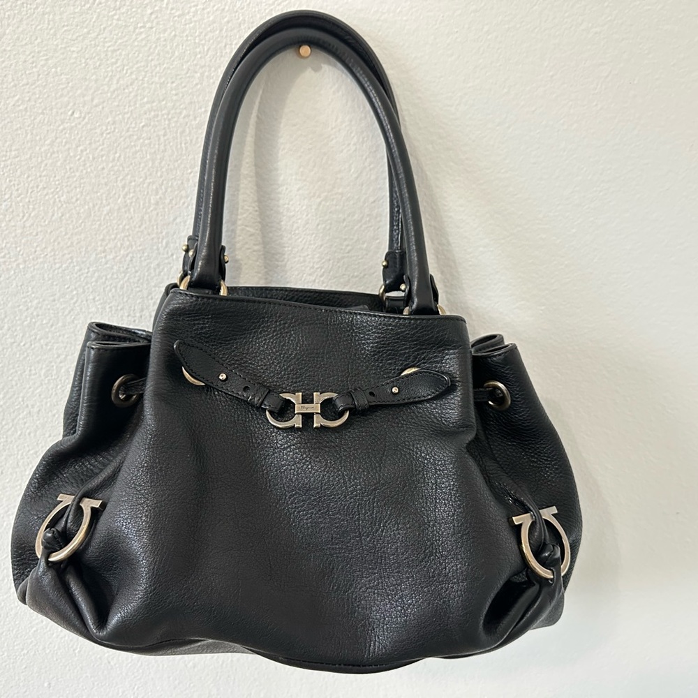 Salvatore Ferragamo Black Leather Bag